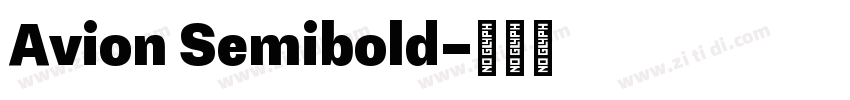 Avion Semibold字体转换